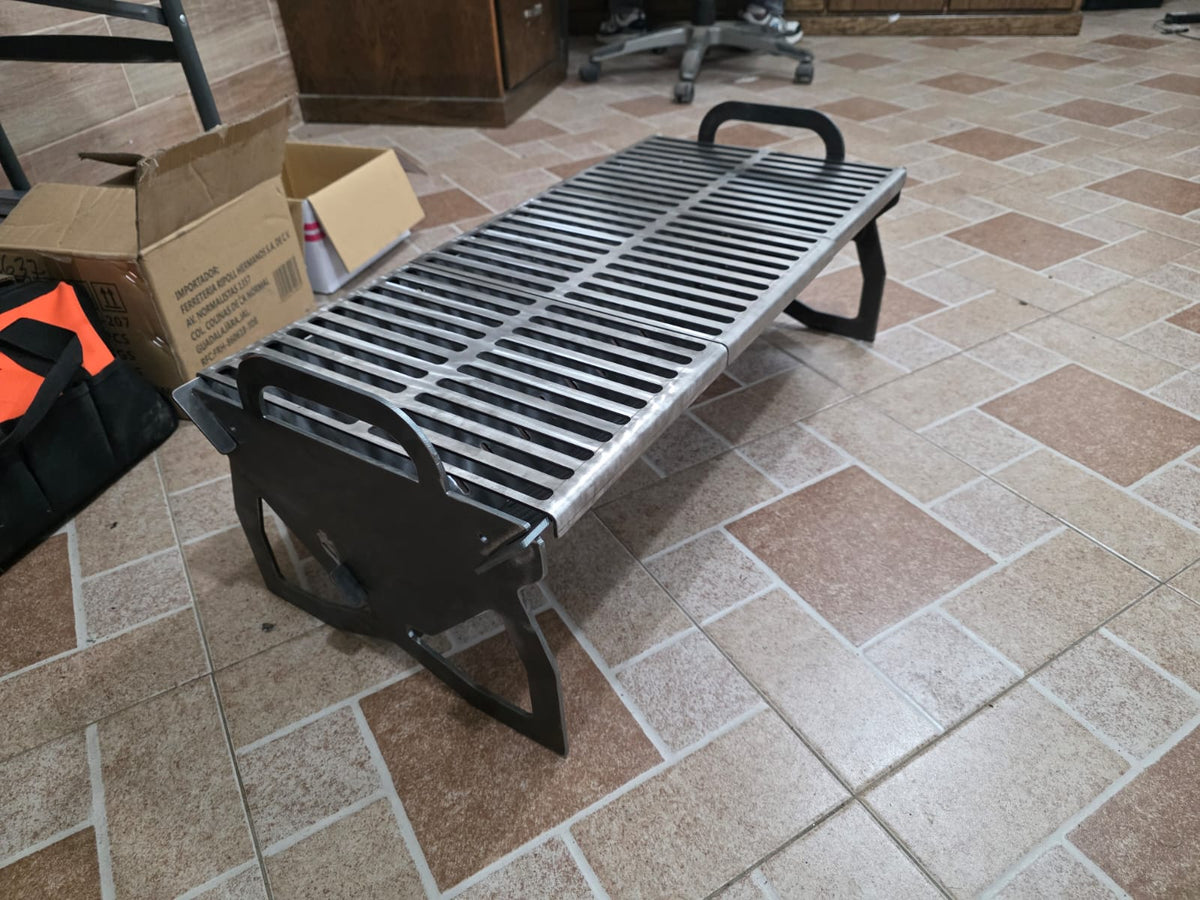 Asador Portátil Redecop — Acero 3/16" | 30"×14.5"