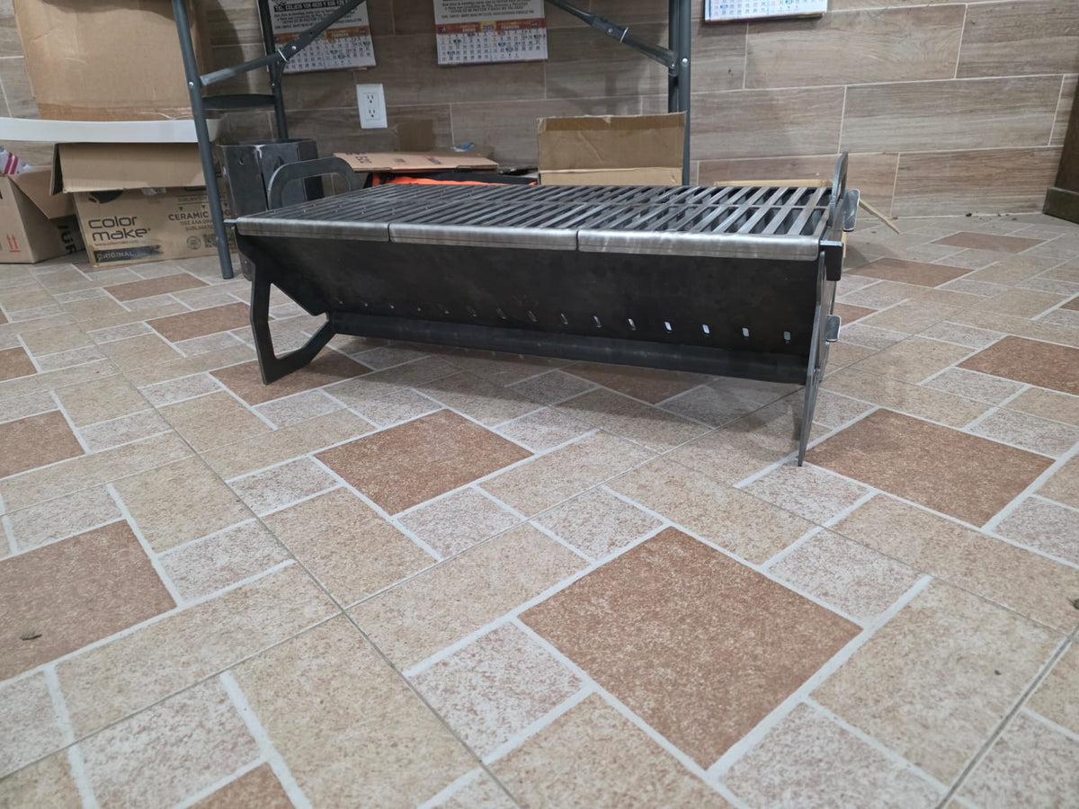 Asador Portátil Redecop — Acero 3/16" | 30"×14.5"